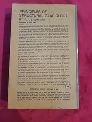 1964 Edition „Principles Of Structural Glaciology”