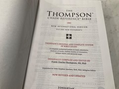 NIV Thompson Chain Reference Bible 2022 Large Print Black Bonded Leather