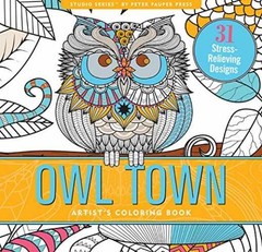 Owl Town: Artist’s Coloring – Paperback, by Peter Pauper Press – Very Good x