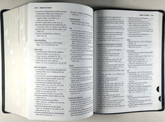 KJV Study Bible Black Genuine Leather Full Color Edition Indexed King James VG