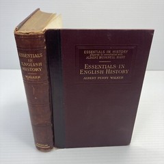 Antique History Book Essentials in English History Albert Perry Walker 1905 HC