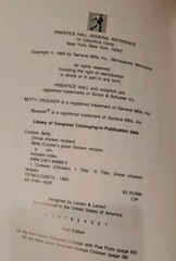 1993 1st Edition, Betty Crocker’s GREAT CHICKEN RECIPES COOKBOOK – 84 pages