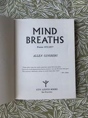 Mind Breaths: Poems 1972-1977 – Allen Ginsberg – 2nd Edition