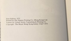 THE ROYAL HONG KONG JOCKEY CLUB Horse Racing Illustrated w/ Slipcase 1975 RARE