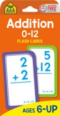 Addition 0-12 Flash Cards – Cards By School Zone Publishing Company Staff – GOOD