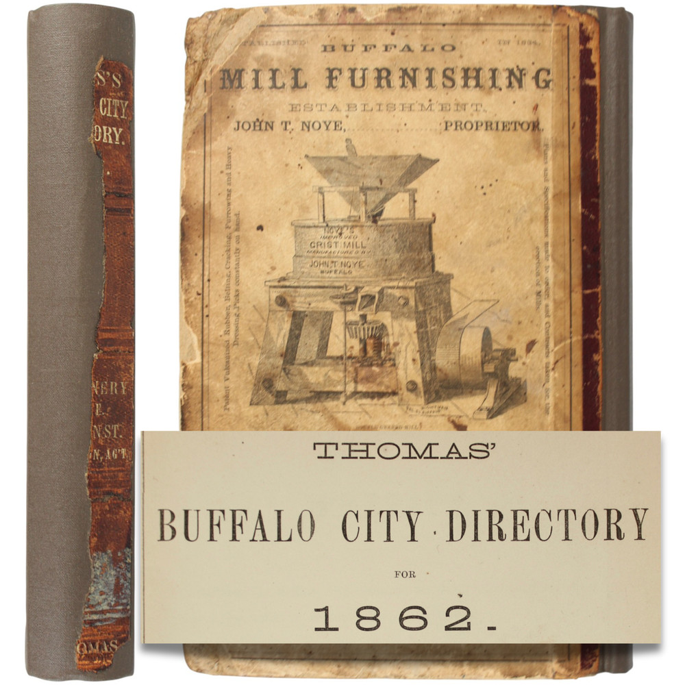 1862 CIVIL WAR BUFFALO Directory Underground Railroad GROVER CLEVELAND Fillmore