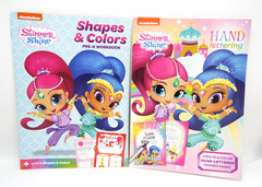 2 Shimmer and Shine books: Shapes & Colors / Hand Lettering Pre-K Workbook NEW*