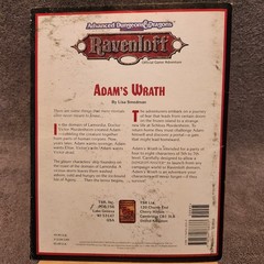 Adam’s Wrath Ravenloft #9436 AD&D Advanced Dungeons and Dragons – with map