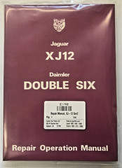 Jaguar XJ12 Series 2 Daimler Double Six 5.3 Repair Manual E190 NEW SEALED