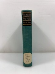 W.B. Yeats 1865-1939 by Hone Ex-library 1962 HC