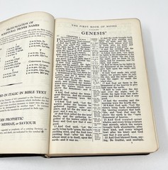 Holy Bible 1944 WW2 Era Concordance National Bible Press Large Print W/ Inserts