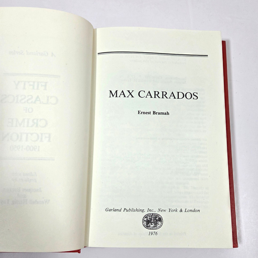 Max Carrados HC Vtg 1976 Detective Crime Short Stories Ernest Bramah