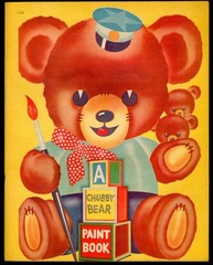 A Chubby Bear Paint Book #1368 Incredible Margot Voigt Interior Art-File Unused