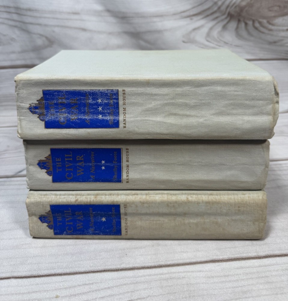 The Civil War A Narrative By Shelby Foote 3 Volume Set Random House No Dust Jack
