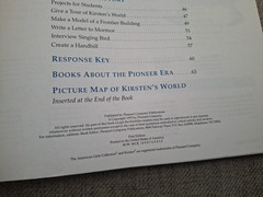 American Girls Collection Kirsten Teacher’s Guide w/ Map -1 Page Has Writing