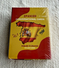 Spanish Conversational Flash Cards English to Spanish 75 Cards Learning