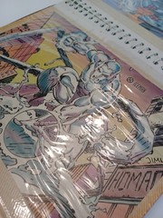 Book Of Various Super Heros Small Posters And Cards USED SEE Photos