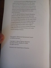 Explaining Inerrancy – R.C. Sproul (1996, Forward by Roger R. Nicole) Ligonier