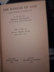 Sergius Bulgakov The Wisdom of God HC The Paisley Press 1937 Provence Inscribed