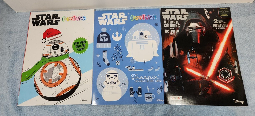 Lot of 3 Star Wars Colortivity Coloring & Activity Book Bendon & Dreamtivity New
