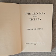 The Old Man and the Sea Ernest Hemingway Hardcover 1952 Charles Scribner’s Sons