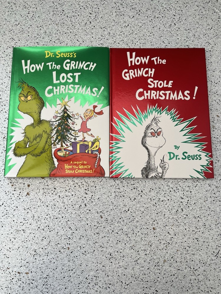 Dr. Seuss Books Lot of 2 Hardcover Large Format 8.5″x11″ Random House Christmas
