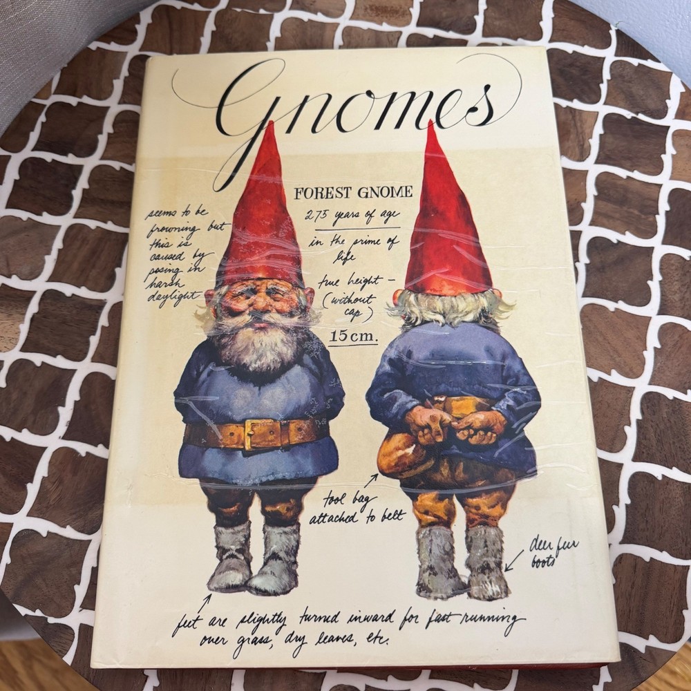 Gnomes Book Wil Huygen Rien Poortvliet Illustrated Hardcover 1977 First Edition