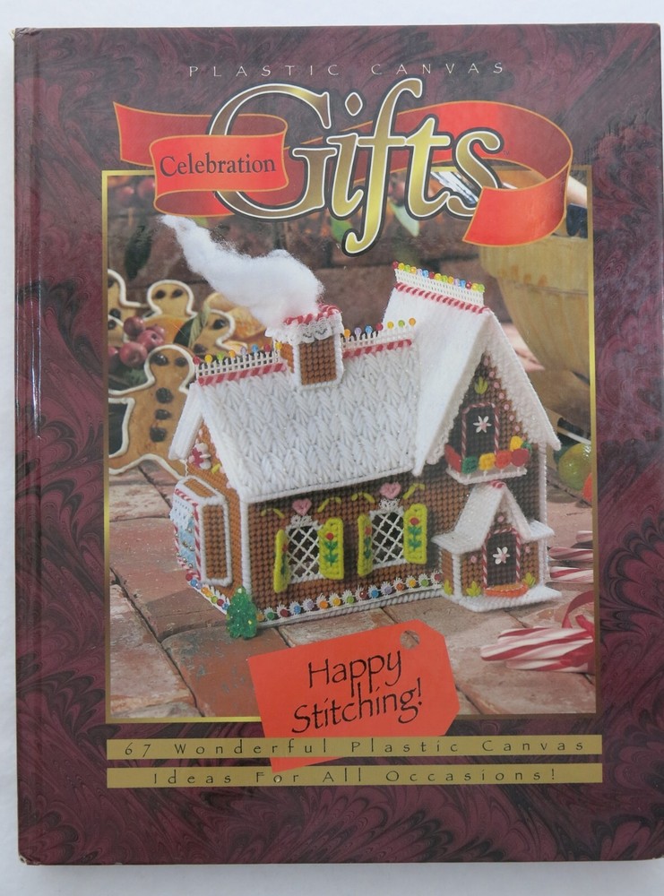 Hardcover „Plastic Canvas Celebration Gifts” Book, 160 pages for 67 DIY Gifts