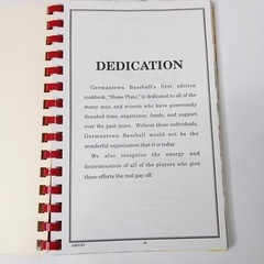 Regional Cookbook Germantown High School GHS Baseball Club Home Plate Spiral
