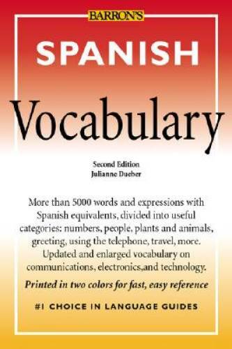 Spanish Vocabulary (Barron’s Vocabulary) – Paperback By Dueber, Julianne – GOOD