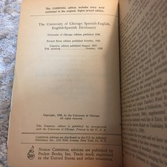 The University of Chicago Spanish-English Dictionary Castillo Bond 1959 Edition