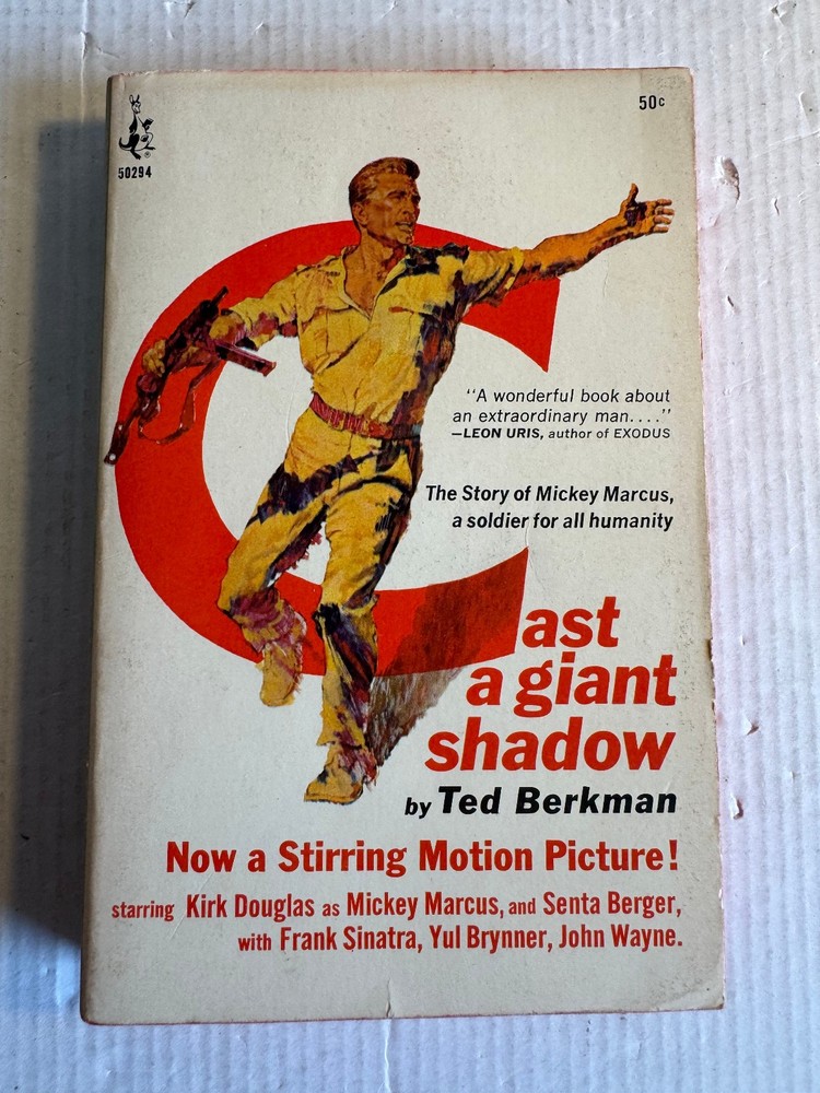 Cast a Giant Shadow Ted Berkman Very Good 1966 2nd Printing Pocket Vintage