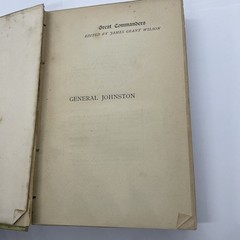 General Johnston Great Commanders By Robert M. Hughes Civil War Book Hardback