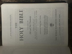 Vintage Holy Bible Concordance KJV Self-Pronouncing Black World HC USA