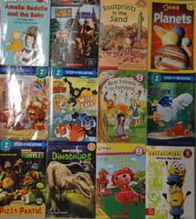 Lot of 100 Level 2 Readers RANDOM MIX Book Bundle Step Into Reading DK Hello