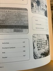 Mountain Ash 1981 Walla Walla College Yearbook Annual