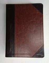ESV Large Print Brown/Cordovan TruTone Portfolio Design STUDY BIBLE NEW IN BOX