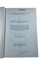 Hague Court Reports Second Series James Brown Scott 1932 Oxford University Press