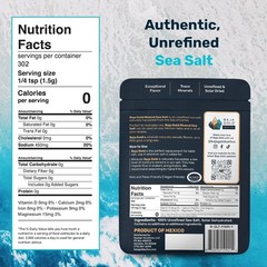 Authentic Baja Sea Salt – 300+ Servings of Natural Flavor – Resealable 1 lb. Bag