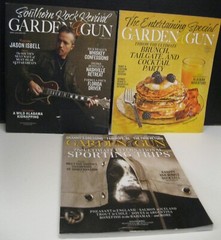 LOT OF 9 GARDEN & GUN SOFTCOVERS APRIL / MAY 2020 THROUGH OCTOBER /NOVEMBER 2023