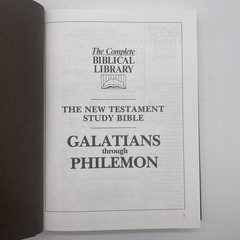 Complete Biblical Library New Testament Study Bible Volume 8 Galatians-Philemon
