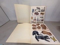(2) Whitman Discover Trains & Discover Wildlife Sticker Fun Book Unused 1970s
