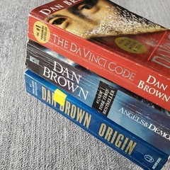 Dan Brown Robert Langdon Series Lot 3 Books Da Vinci Code Angels Demons Origin