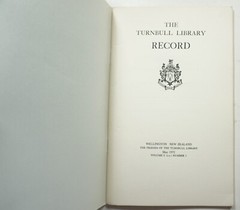 The Turnbull Library Record 5/72 New Zealand History Katherine Mansfield