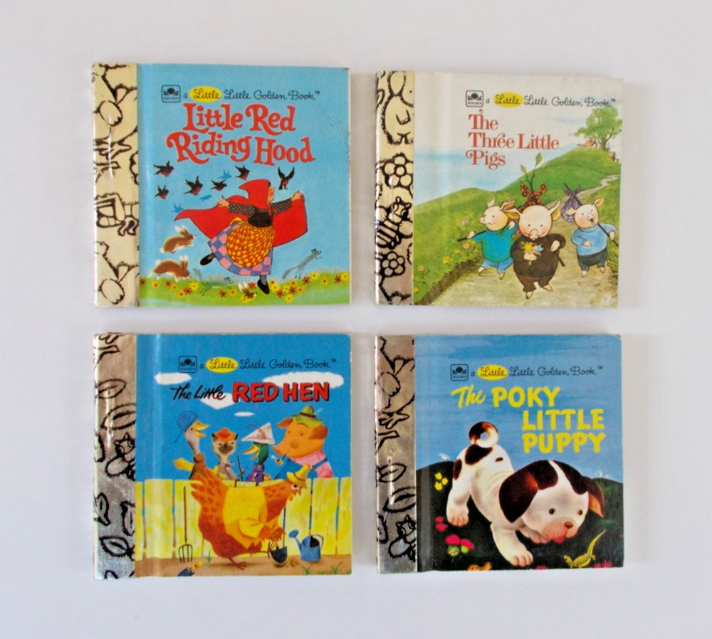 Hardee’s Kids Meal, Little Little Golden Books – 4 Book Lot Size: 2.75″ x 2.312″