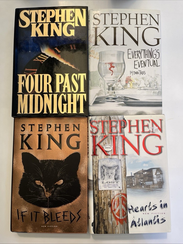 Stephen King 4 Book lot – Hardcovers – 1408, Life of Chuck, Mr Harrigan, Etc
