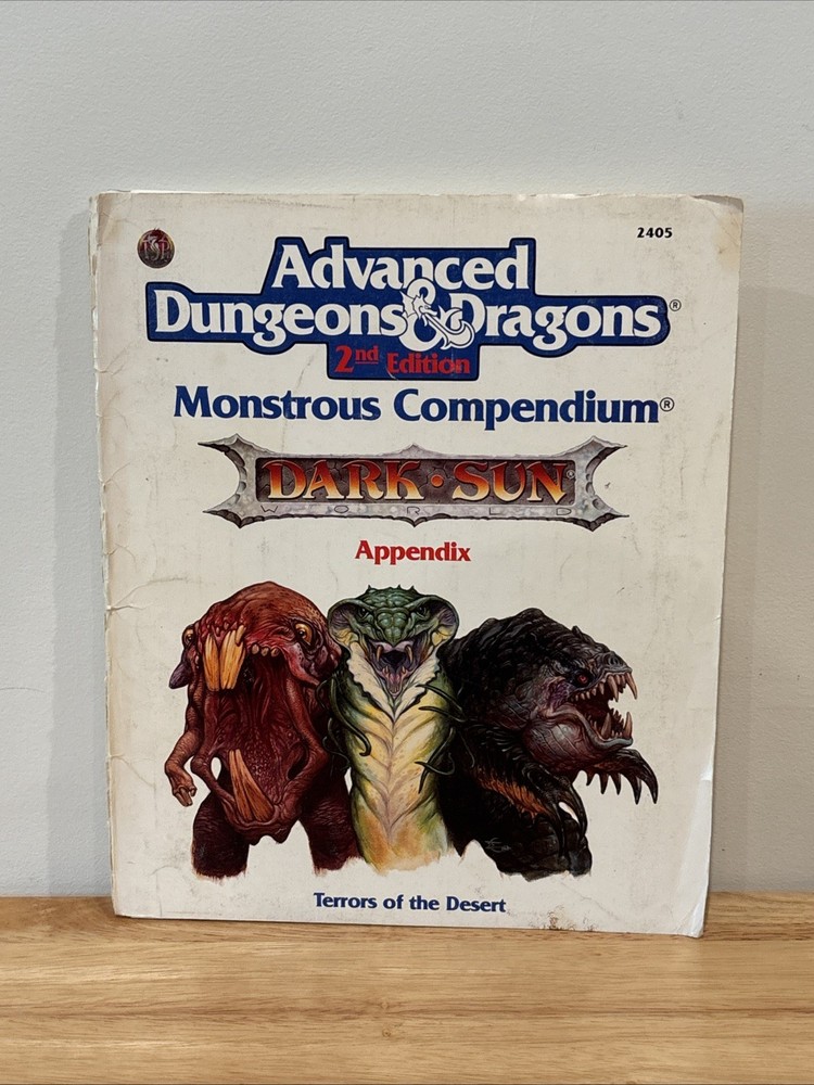 AD&D 2nd Ed Monstrous Compendium Dark Sun Appendix #1 – Terrors Of The Desert