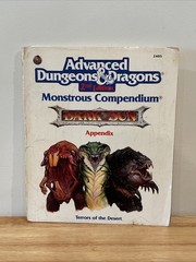AD&D 2nd Ed Monstrous Compendium Dark Sun Appendix #1 – Terrors Of The Desert