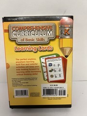 Comprehensive Curriculum Learning Cards Grade K Kindergarten LA & Math