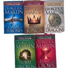 A Song Of Ice And Fire Complete MM Paperback Book Set 1-5 Game of Thrones Lot